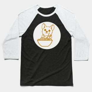 Corgi eating ramen noodles (Ramen Feast) Baseball T-Shirt